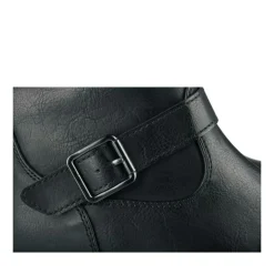 Bottes Fourré NOIR Fille Motif Fausse Fourrure Fermeture éclair