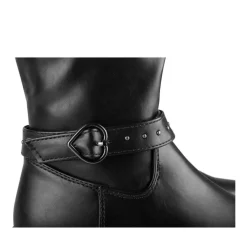 Bottes Fourré NOIR Fille Motif Coeurs Fermeture éclair