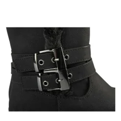 Bottes Fourré NOIR Fille Motif Fausse Fourrure Fermeture éclair