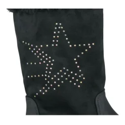 Bottes Fourré NOIR Fille Motif Fausse Fourrure Fermeture éclair