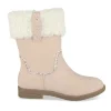 Bottes Fourré ROSE Fille Motif Coeurs Fermeture éclair