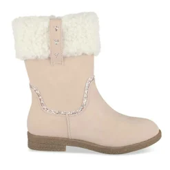 Bottes Fourré ROSE Fille Motif Coeurs Fermeture éclair