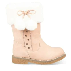 Bottes Fourré ROSE Fille Motif Uni Fermeture éclair