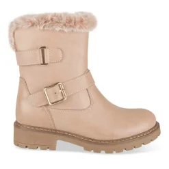Bottes Fourré ROSE Fille Motif Fausse Fourrure Fermeture éclair