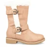 Bottes Fourré ROSE Fille Motif Uni Fermeture éclair
