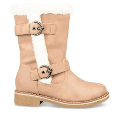 Bottes Fourré ROSE Fille Motif Uni Fermeture éclair