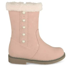 Bottes Fourré ROSE Fille Motif Uni Fermeture éclair
