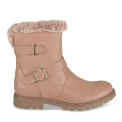 Bottes Fourré ROSE Fille Motif Fausse Fourrure Fermeture éclair