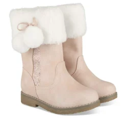 Bottes Fourré ROSE Fille Motif Uni Fermeture éclair