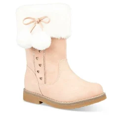 Bottes Fourré ROSE Fille Motif Uni Fermeture éclair