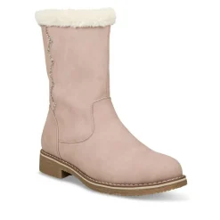 Bottes Fourré ROSE Fille Motif Uni Fermeture éclair