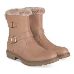 Bottes Fourré ROSE Fille Motif Fausse Fourrure Fermeture éclair