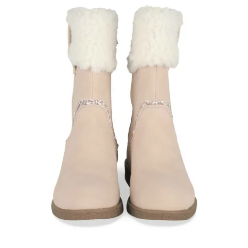 Bottes Fourré ROSE Fille Motif Coeurs Fermeture éclair