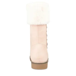 Bottes Fourré ROSE Fille Motif Uni Fermeture éclair