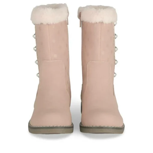 Bottes Fourré ROSE Fille Motif Uni Fermeture éclair
