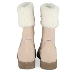 Bottes Fourré ROSE Fille Motif Coeurs Fermeture éclair