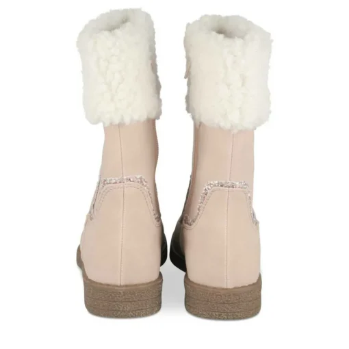 Bottes Fourré ROSE Fille Motif Coeurs Fermeture éclair