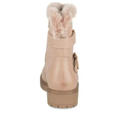 Bottes Fourré ROSE Fille Motif Fausse Fourrure Fermeture éclair