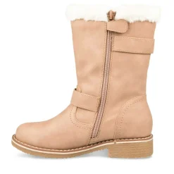 Bottes Fourré ROSE Fille Motif Uni Fermeture éclair