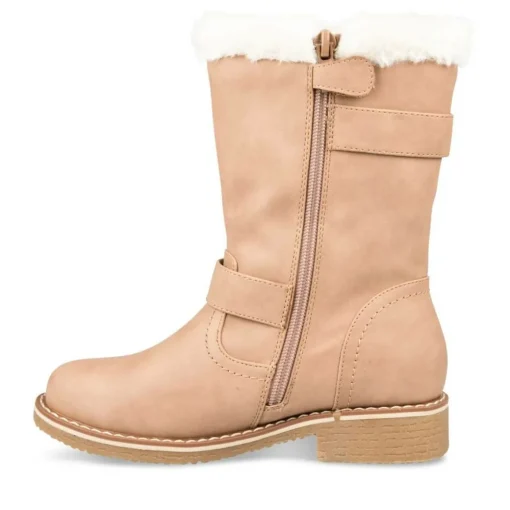 Bottes Fourré ROSE Fille Motif Uni Fermeture éclair