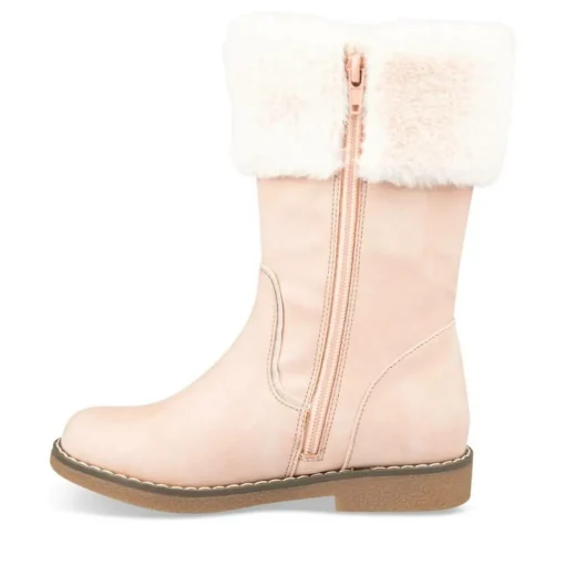 Bottes Fourré ROSE Fille Motif Uni Fermeture éclair