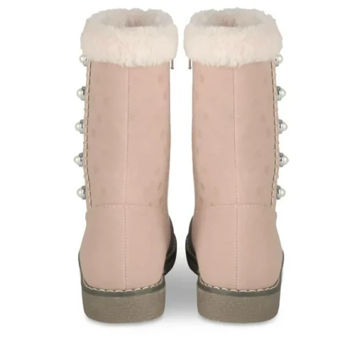 Bottes Fourré ROSE Fille Motif Uni Fermeture éclair