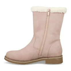 Bottes Fourré ROSE Fille Motif Uni Fermeture éclair