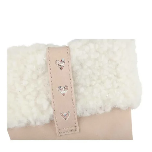 Bottes Fourré ROSE Fille Motif Coeurs Fermeture éclair