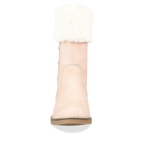 Bottes Fourré ROSE Fille Motif Uni Fermeture éclair