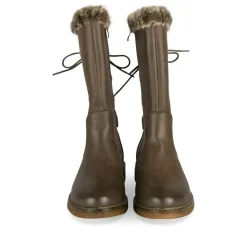 Bottes Fourré TAUPE Femme Motif Fausse Fourrure Fermeture éclair
