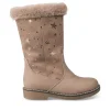 Bottes Fourré TAUPE Fille Motif Uni Fermeture éclair