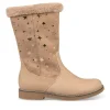 Bottes Fourré TAUPE Fille Motif Uni Fermeture éclair