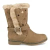 Bottes Fourré TAUPE Fille Motif Uni Fermeture éclair