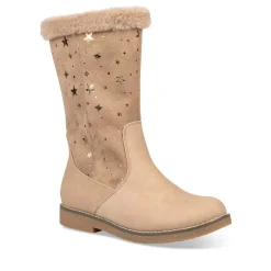 Bottes Fourré TAUPE Fille Motif Uni Fermeture éclair