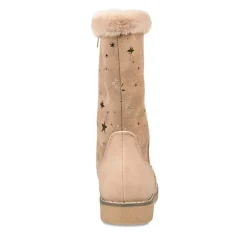 Bottes Fourré TAUPE Fille Motif Uni Fermeture éclair