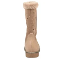 Bottes Fourré TAUPE Fille Motif Uni Fermeture éclair