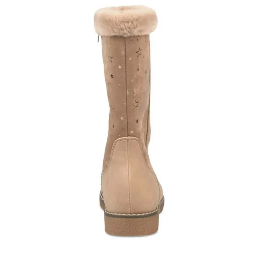 Bottes Fourré TAUPE Fille Motif Uni Fermeture éclair