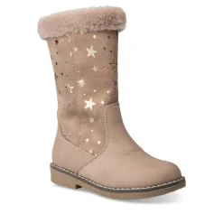 Bottes Fourré TAUPE Fille Motif Uni Fermeture éclair