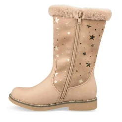 Bottes Fourré TAUPE Fille Motif Uni Fermeture éclair