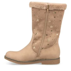 Bottes Fourré TAUPE Fille Motif Uni Fermeture éclair