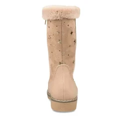 Bottes Fourré TAUPE Fille Motif Uni Fermeture éclair