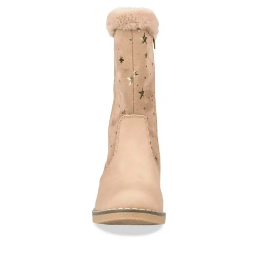 Bottes Fourré TAUPE Fille Motif Uni Fermeture éclair