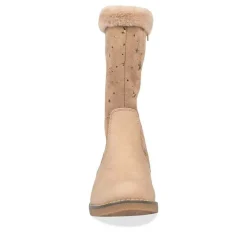 Bottes Fourré TAUPE Fille Motif Uni Fermeture éclair