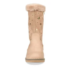 Bottes Fourré TAUPE Fille Motif Uni Fermeture éclair
