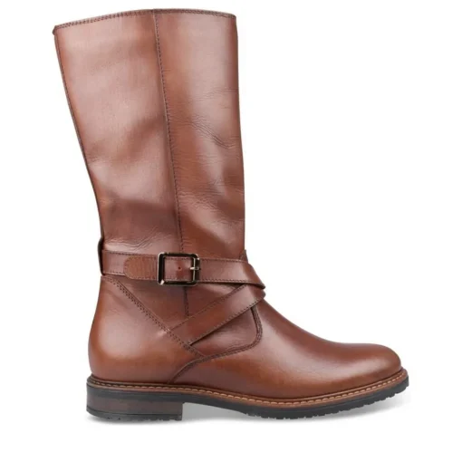 Bottes MARRON Femme CUIR Motif Uni Fermeture éclair