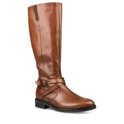 Bottes MARRON Femme CUIR Motif Uni Fermeture éclair