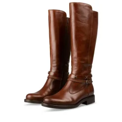 Bottes MARRON Femme CUIR Fermeture éclair