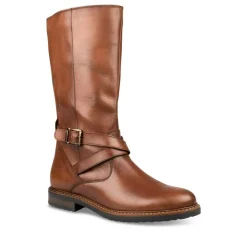 Bottes MARRON Femme CUIR Motif Uni Fermeture éclair