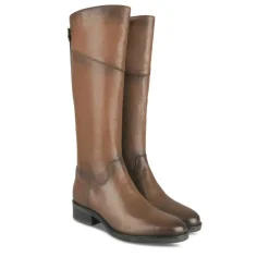 Bottes MARRON Femme CUIR Fermeture éclair