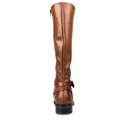 Bottes MARRON Femme CUIR Motif Uni Fermeture éclair